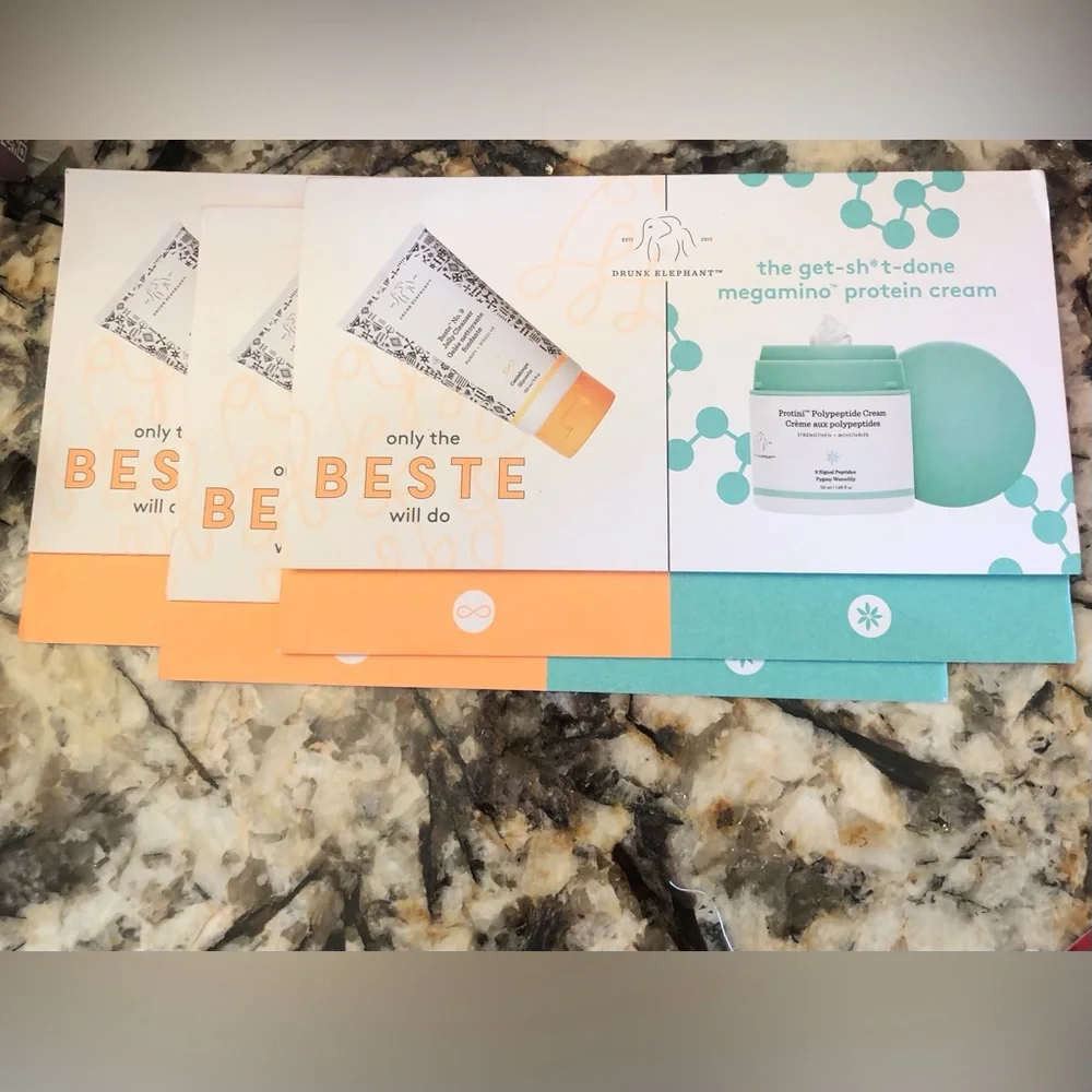 Drunk Elephant Set of 3 Sample Packs 1.5ml Each 6 Samples